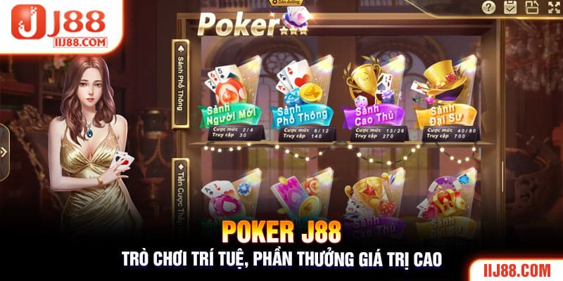 Poker là trò chơi cá cược hấp dẫn tại sòng bạc trực tuyến